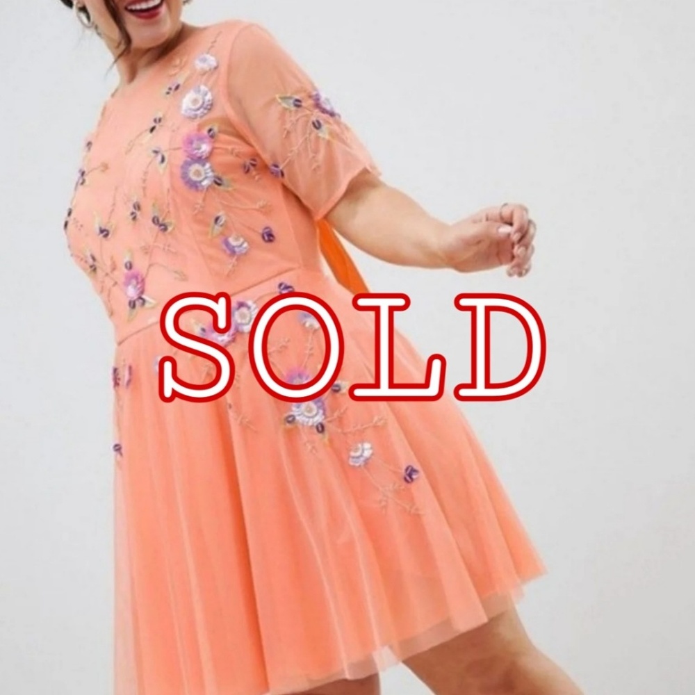 ASOS DESIGN Curve premium embellished tulle dress - Picture 1 of 6